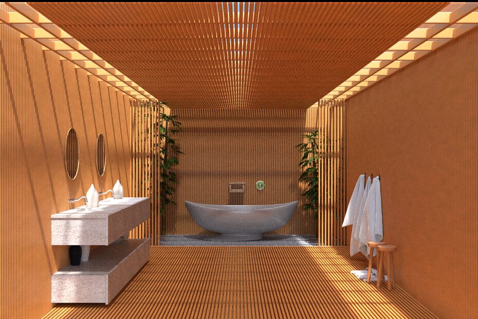 bathroom, 3d, japanese